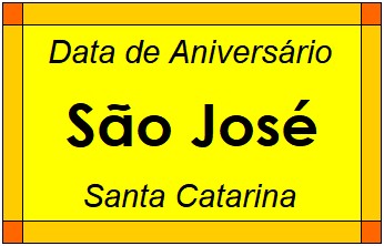 Data de Aniversário da Cidade São José