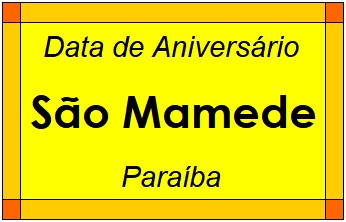 Data de Aniversário da Cidade São Mamede