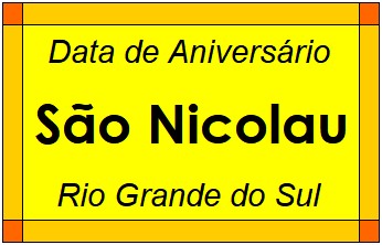 Data de Aniversário da Cidade São Nicolau