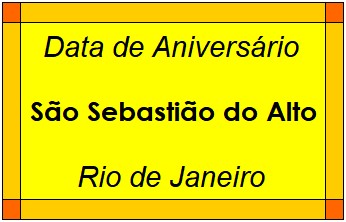 Data de Aniversário da Cidade São Sebastião do Alto