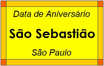 Data de Aniversário da Cidade São Sebastião