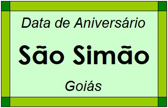 Data de Aniversário da Cidade São Simão