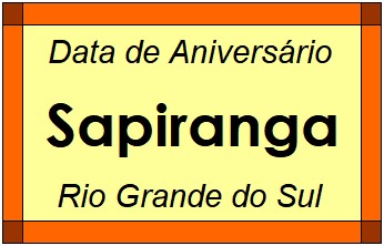 Data de Aniversário da Cidade Sapiranga