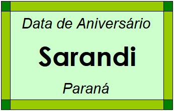 Data de Aniversário da Cidade Sarandi