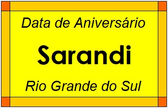 Data de Aniversário da Cidade Sarandi