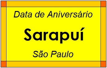 Data de Aniversário da Cidade Sarapuí