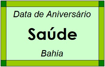 Data de Aniversário da Cidade Saúde