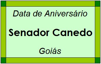 Data de Aniversário da Cidade Senador Canedo