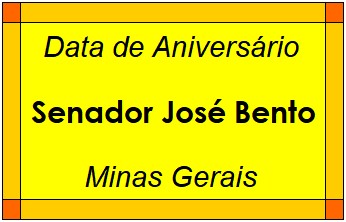 Data de Aniversário da Cidade Senador José Bento