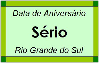 Data de Aniversário da Cidade Sério