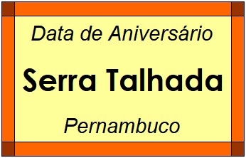 Data de Aniversário da Cidade Serra Talhada