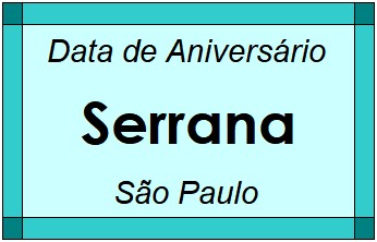 Data de Aniversário da Cidade Serrana