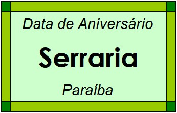 Data de Aniversário da Cidade Serraria