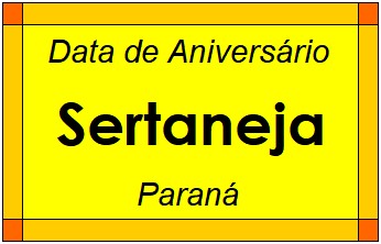 Data de Aniversário da Cidade Sertaneja