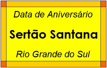 Data de Aniversário da Cidade Sertão Santana