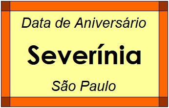 Data de Aniversário da Cidade Severínia