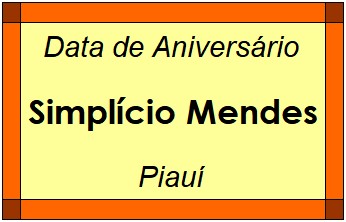 Data de Aniversário da Cidade Simplício Mendes