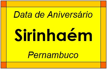 Data de Aniversário da Cidade Sirinhaém