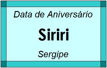 Data de Aniversário da Cidade Siriri