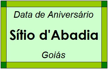 Data de Aniversário da Cidade Sítio d'Abadia