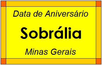 Data de Aniversário da Cidade Sobrália