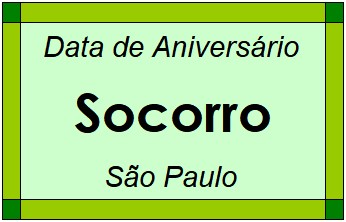 Data de Aniversário da Cidade Socorro