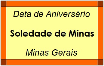 Data de Aniversário da Cidade Soledade de Minas