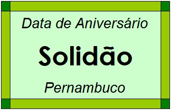 Data de Aniversário da Cidade Solidão