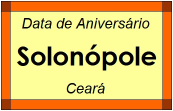 Data de Aniversário da Cidade Solonópole