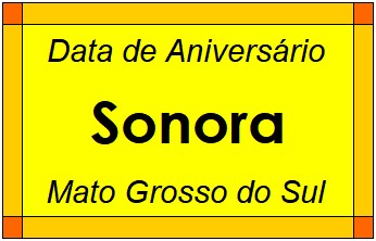 Data de Aniversário da Cidade Sonora