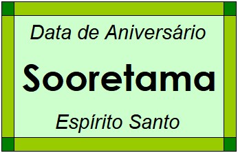 Data de Aniversário da Cidade Sooretama