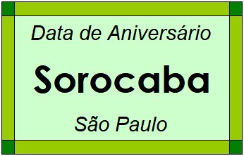 Data de Aniversário da Cidade Sorocaba