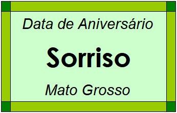 Data de Aniversário da Cidade Sorriso