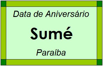 Data de Aniversário da Cidade Sumé