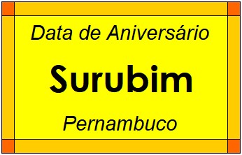 Data de Aniversário da Cidade Surubim