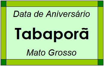 Data de Aniversário da Cidade Tabaporã