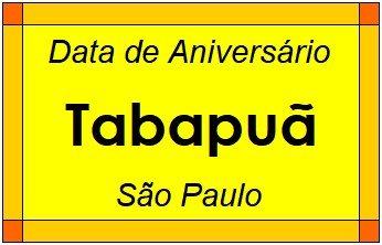 Data de Aniversário da Cidade Tabapuã