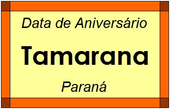 Data de Aniversário da Cidade Tamarana