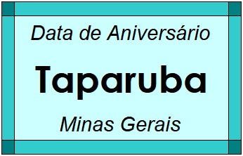 Data de Aniversário da Cidade Taparuba