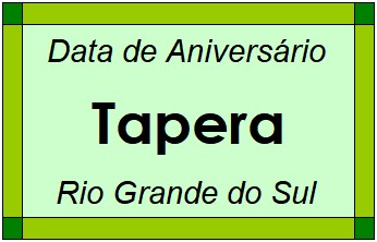 Data de Aniversário da Cidade Tapera