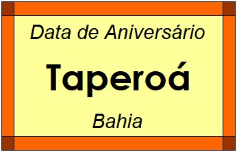 Data de Aniversário da Cidade Taperoá