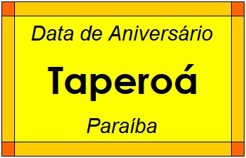 Data de Aniversário da Cidade Taperoá