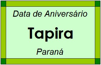 Data de Aniversário da Cidade Tapira