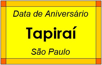 Data de Aniversário da Cidade Tapiraí