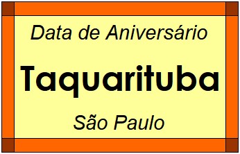 Data de Aniversário da Cidade Taquarituba