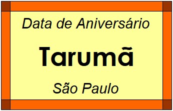 Data de Aniversário da Cidade Tarumã