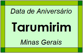 Data de Aniversário da Cidade Tarumirim