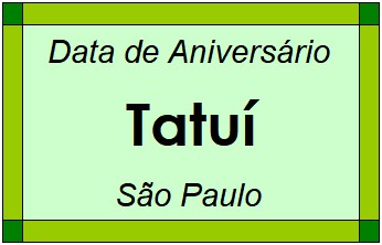 Data de Aniversário da Cidade Tatuí