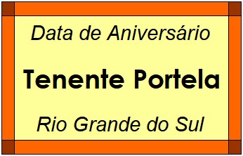 Data de Aniversário da Cidade Tenente Portela