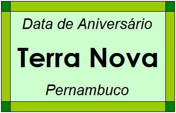 Data de Aniversário da Cidade Terra Nova